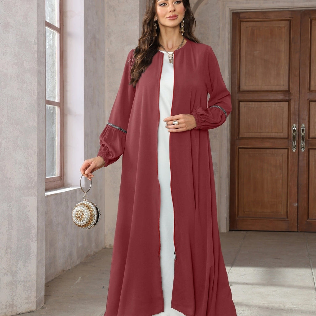 Elegant Rhinestone Embellished  Abaya