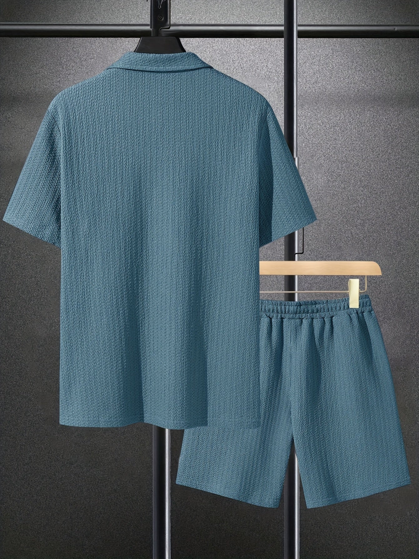 Men'S Casual Short Sleeve Shirt Set