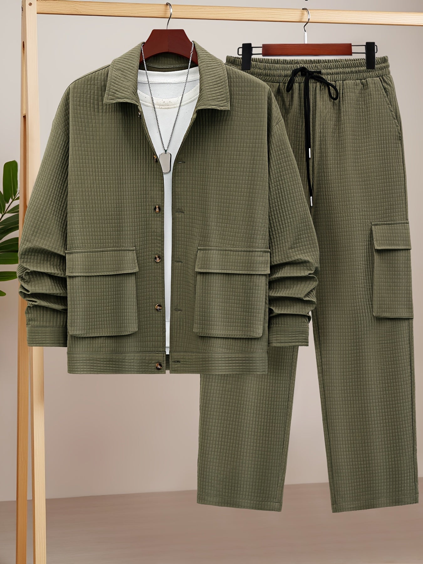 Men's Shirt and Casual Pants Set
