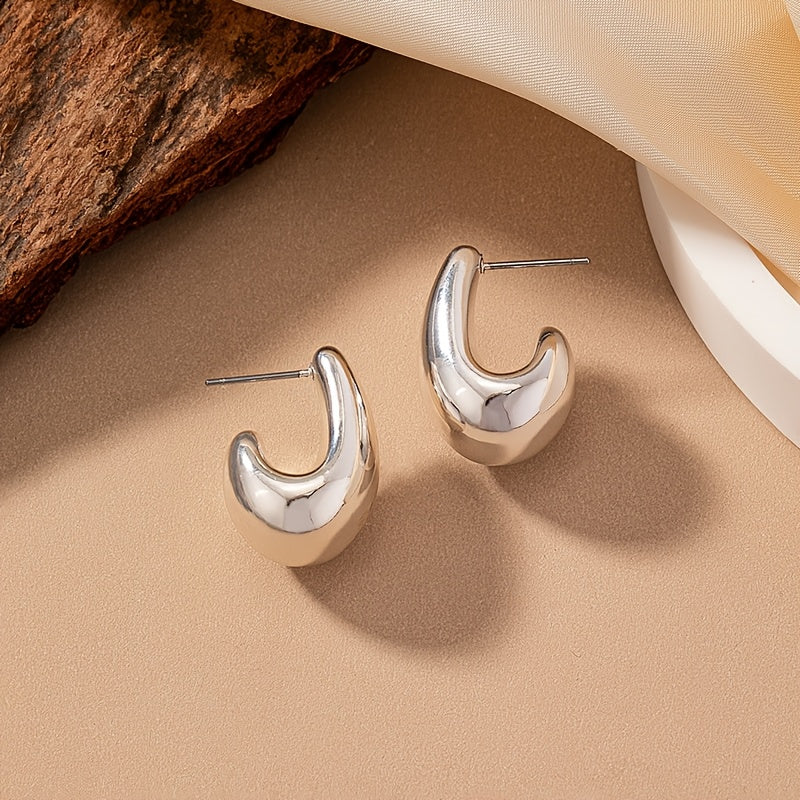 Vintage Elegant C-Shaped Earrings