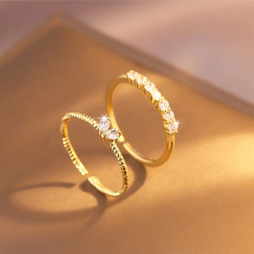 1 Pair Heart-Shaped Open Rings