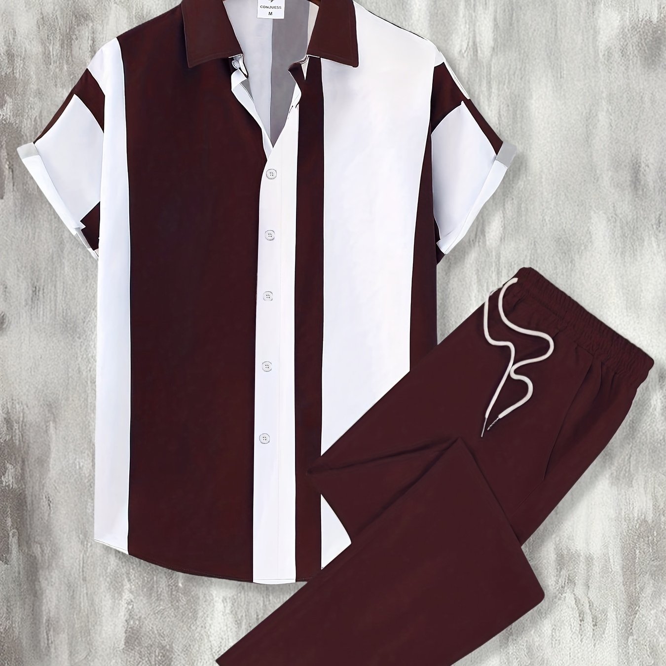 Men'S Casual Summer Striped Set