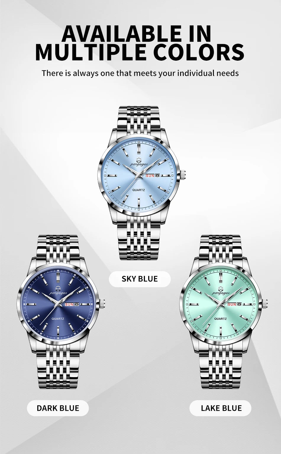 Factory Wholesale Luxury Watch For Man Waterproof Luminous Date Week Stainless Steel Men Watch Casual Quartz Men's Watches Male