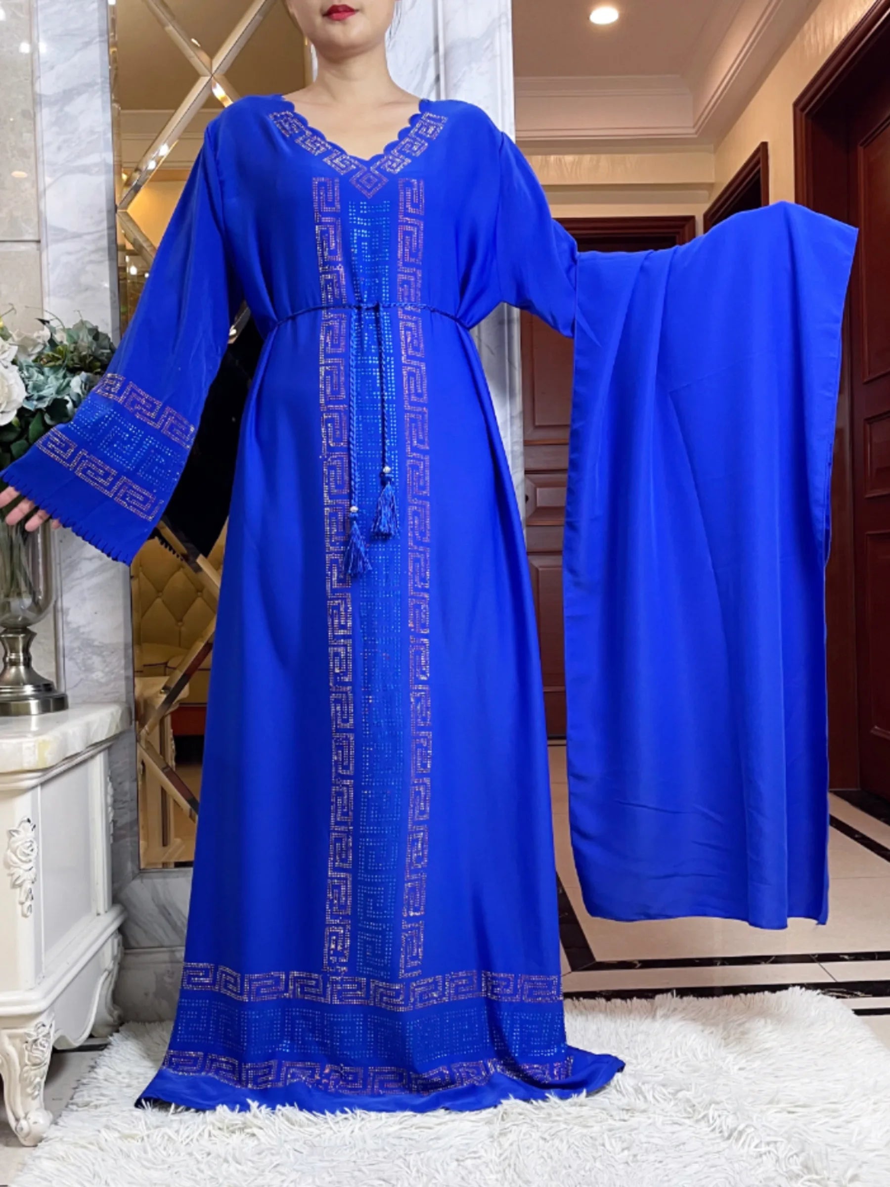 2024 Fashion Women Elegant Autumn Dress Dubai Party Outfits Long Sleeve Dashiki Muslim High-grade Comfort Fabric African Abaya