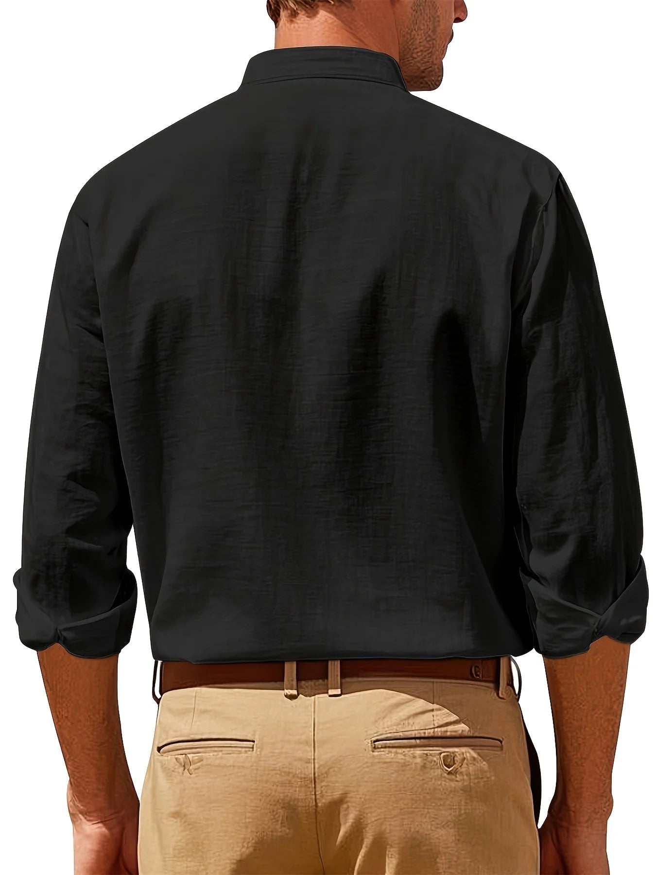 New Breathable Linen Men's Long Sleeve Shirt and Pants Spring Summer Autumn Outdoor Leisure Walking Beach Sport Outfit 1/2pieces