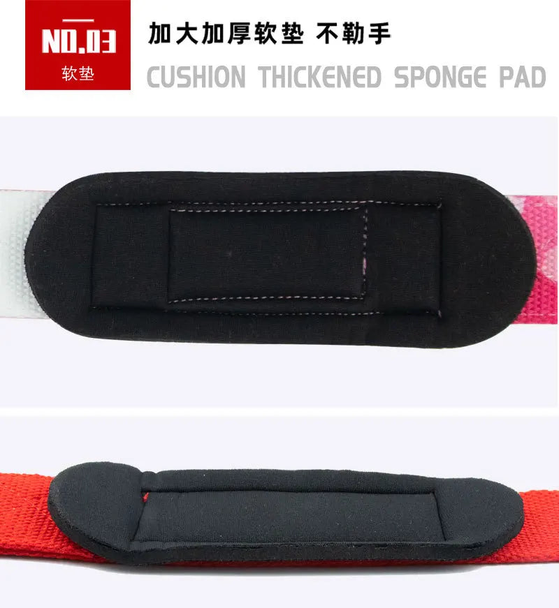 1Pair Non-slip Strap Gym Dumbbell Workout Weights Lifting Straps Crossfit Fitness Equipment Wrist Wrap Lift Exercise Training