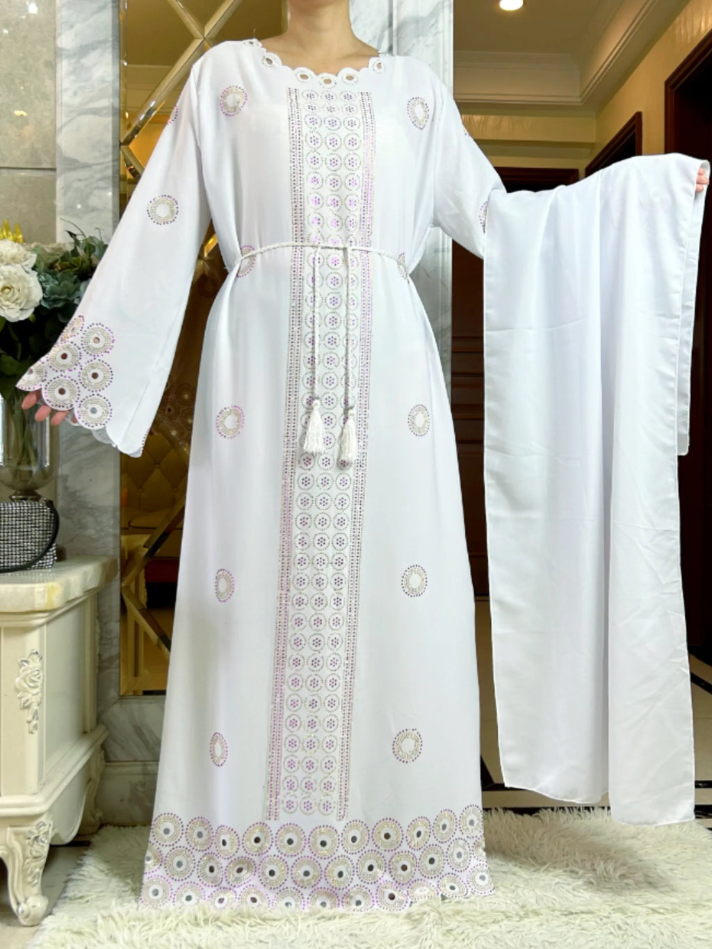 2024 Fashion Women Elegant Autumn Dress Dubai Party Outfits Long Sleeve Dashiki Muslim High-grade Comfort Fabric African Abaya