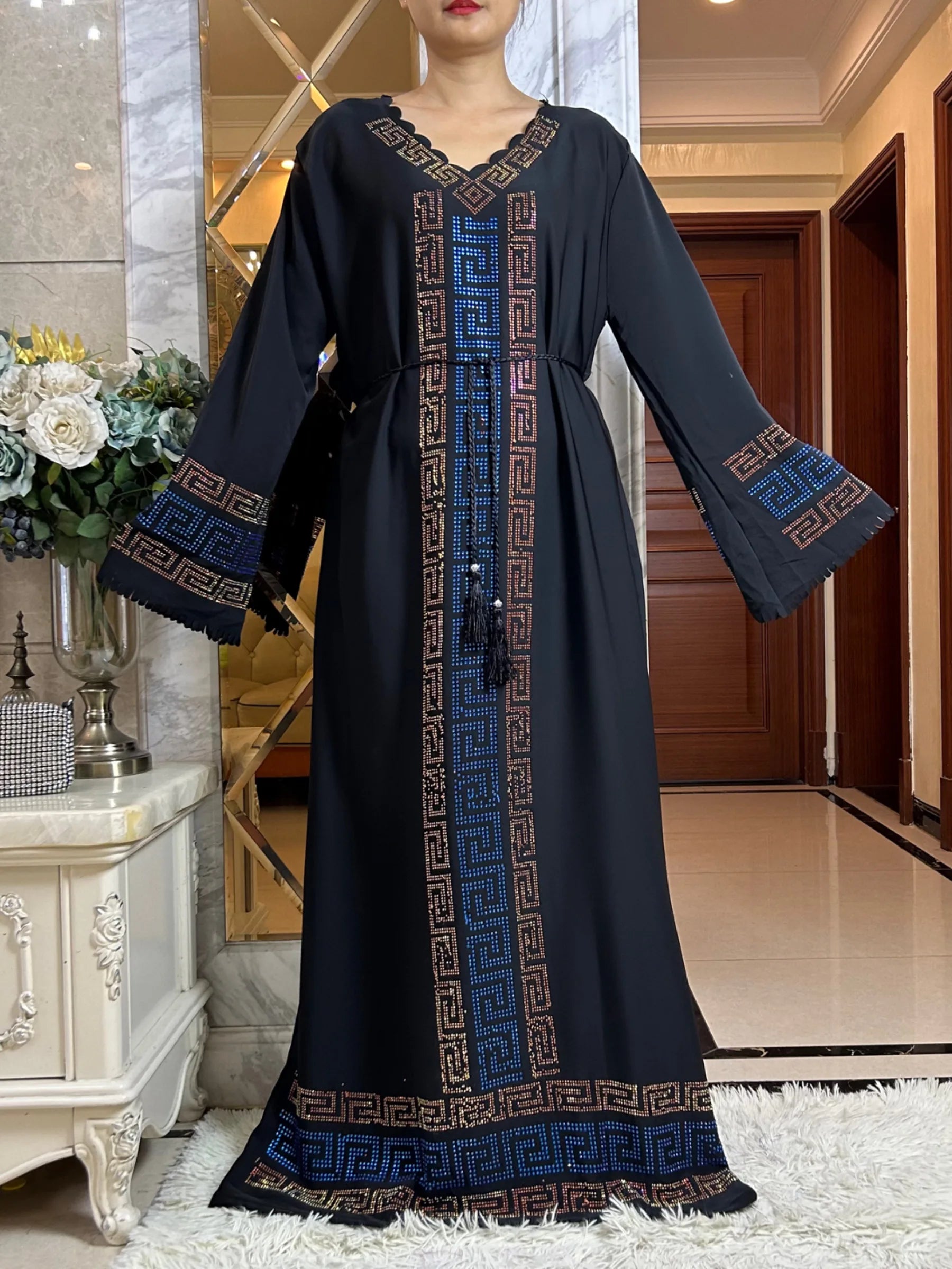 2024 Fashion Women Elegant Autumn Dress Dubai Party Outfits Long Sleeve Dashiki Muslim High-grade Comfort Fabric African Abaya