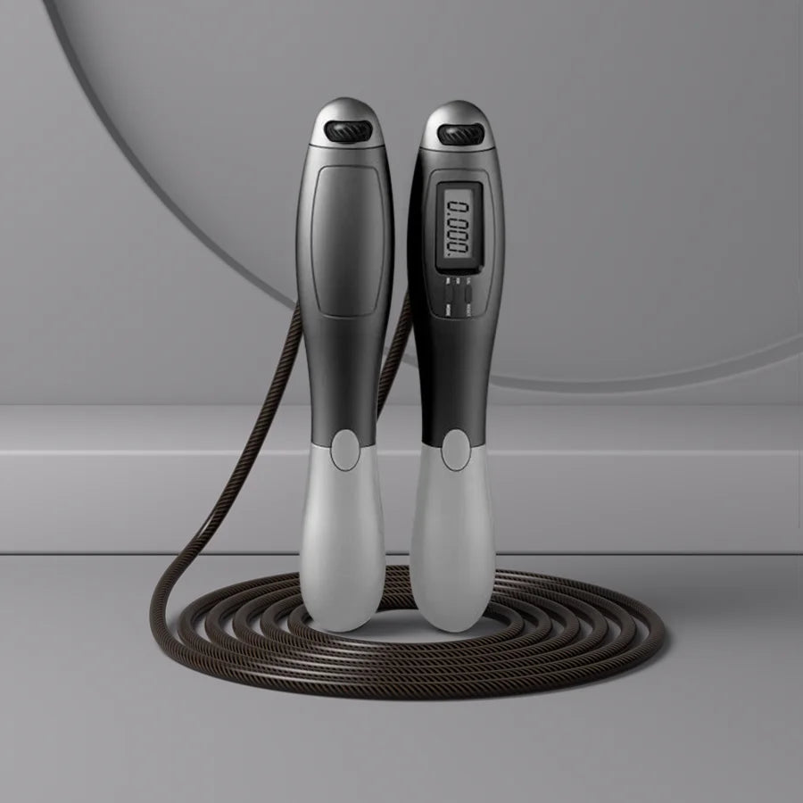 1 set of steel wire rope counting skipping rope cordless weight-bearing skipping rope weight loss fitness equipment sports equip