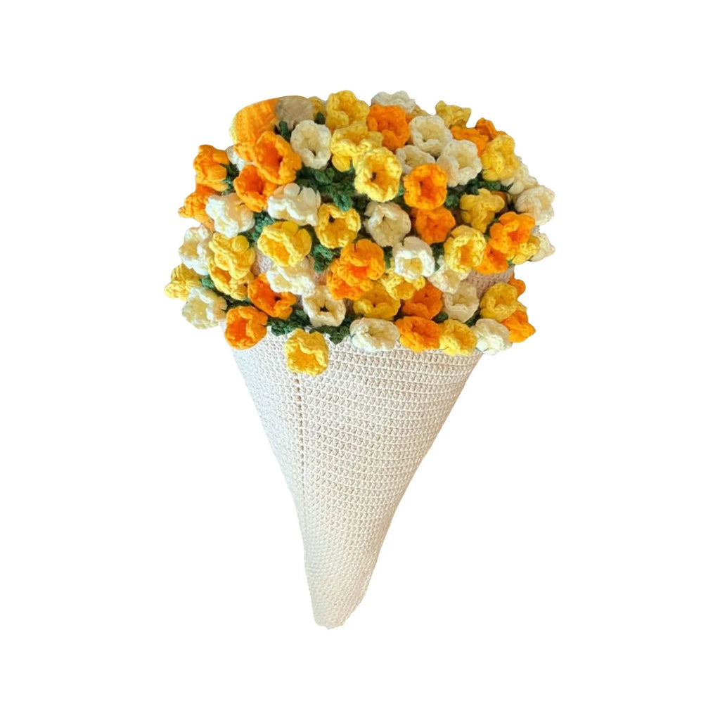 Diy Crochet Bouquet Of Flowers Hand-Woven Flower Bouquet Blanket Ultra-Soft Breathable Romantic Knitted Flowers Throw Blankets