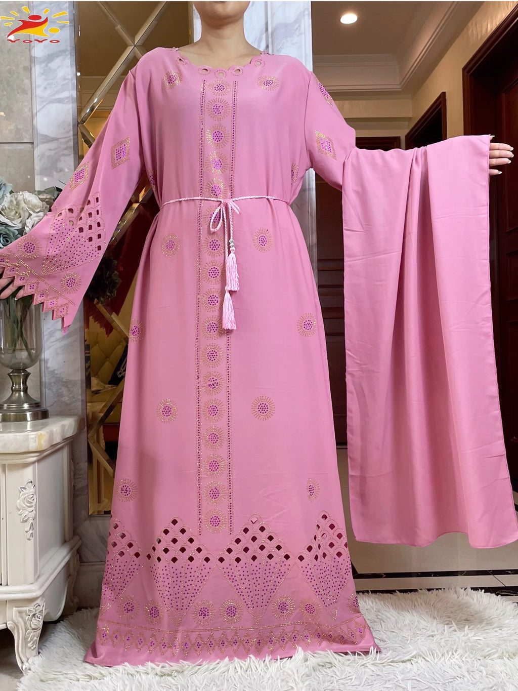 2024 Fashion Women Elegant Autumn Dress Dubai Party Outfits Long Sleeve Dashiki Muslim High-grade Comfort Fabric African Abaya