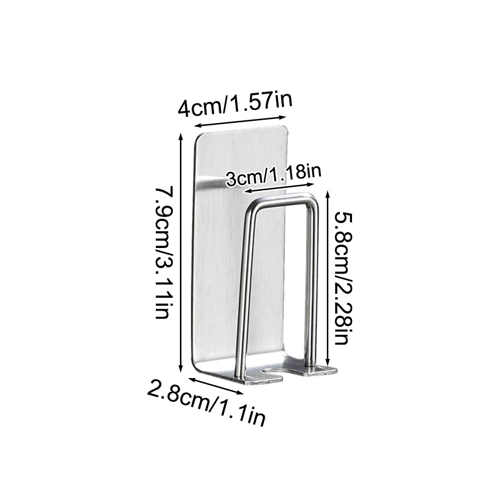1 Piece Stainless Steel Toothbrush Wash Cup Holder, Home Perforation-Free, Wall-Mounted, Bathroom Shelf Storage Rack