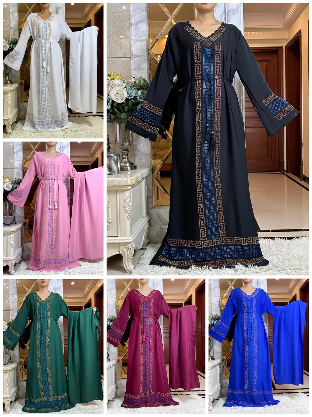 2024 Fashion Women Elegant Autumn Dress Dubai Party Outfits Long Sleeve Dashiki Muslim High-grade Comfort Fabric African Abaya