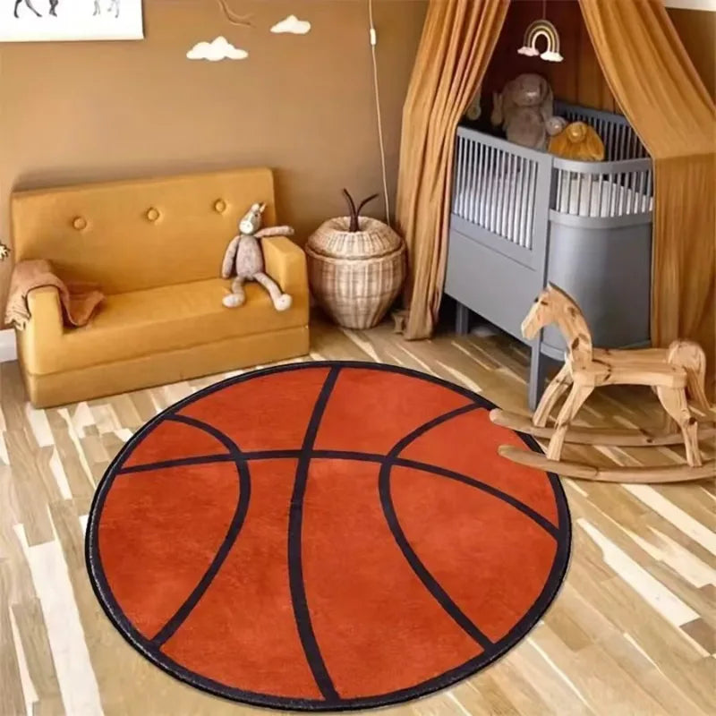 Round Carpet for Kids & Home - Soft Non-Slip Rug