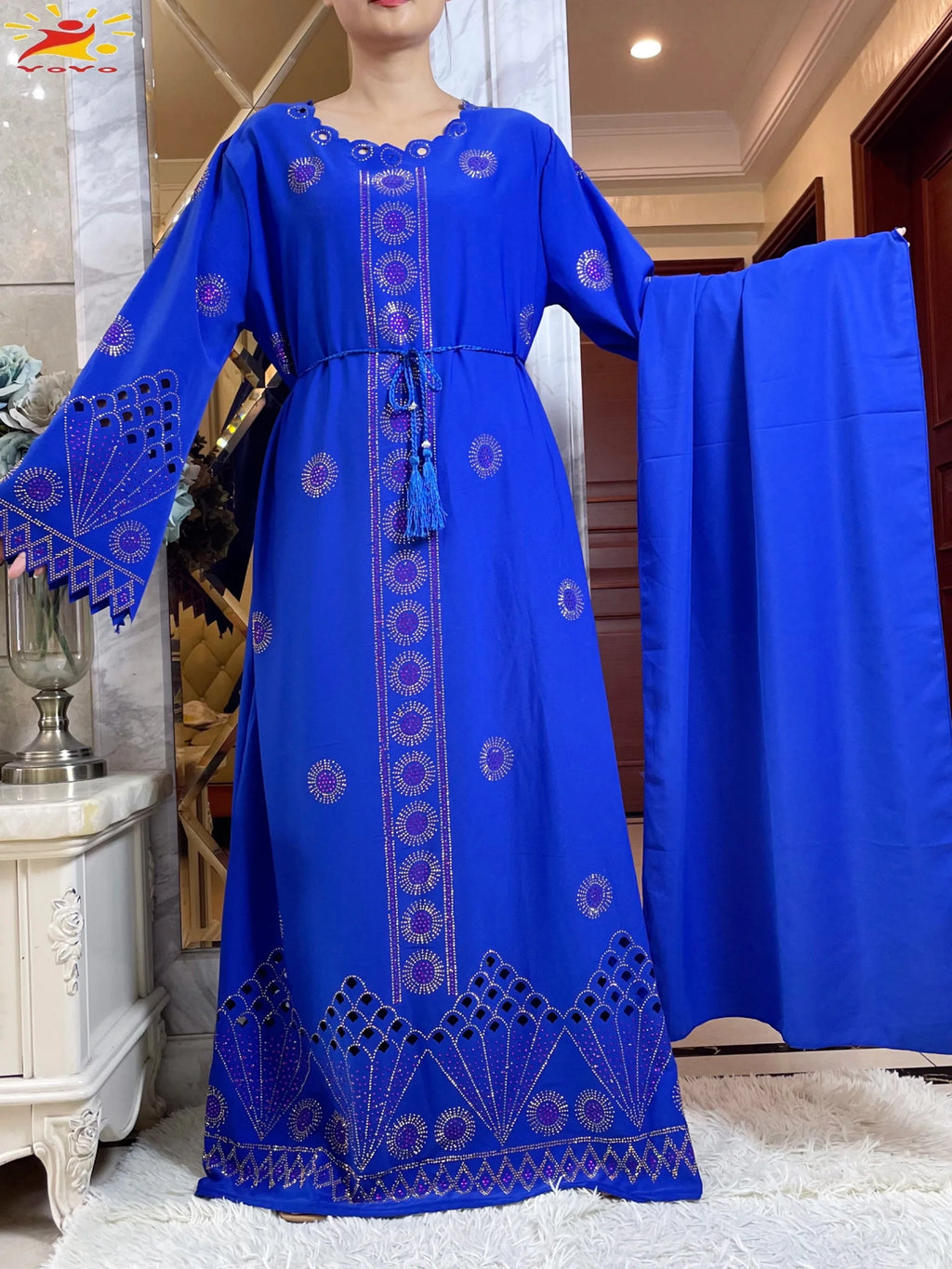 2024 Fashion Women Elegant Autumn Dress Dubai Party Outfits Long Sleeve Dashiki Muslim High-grade Comfort Fabric African Abaya