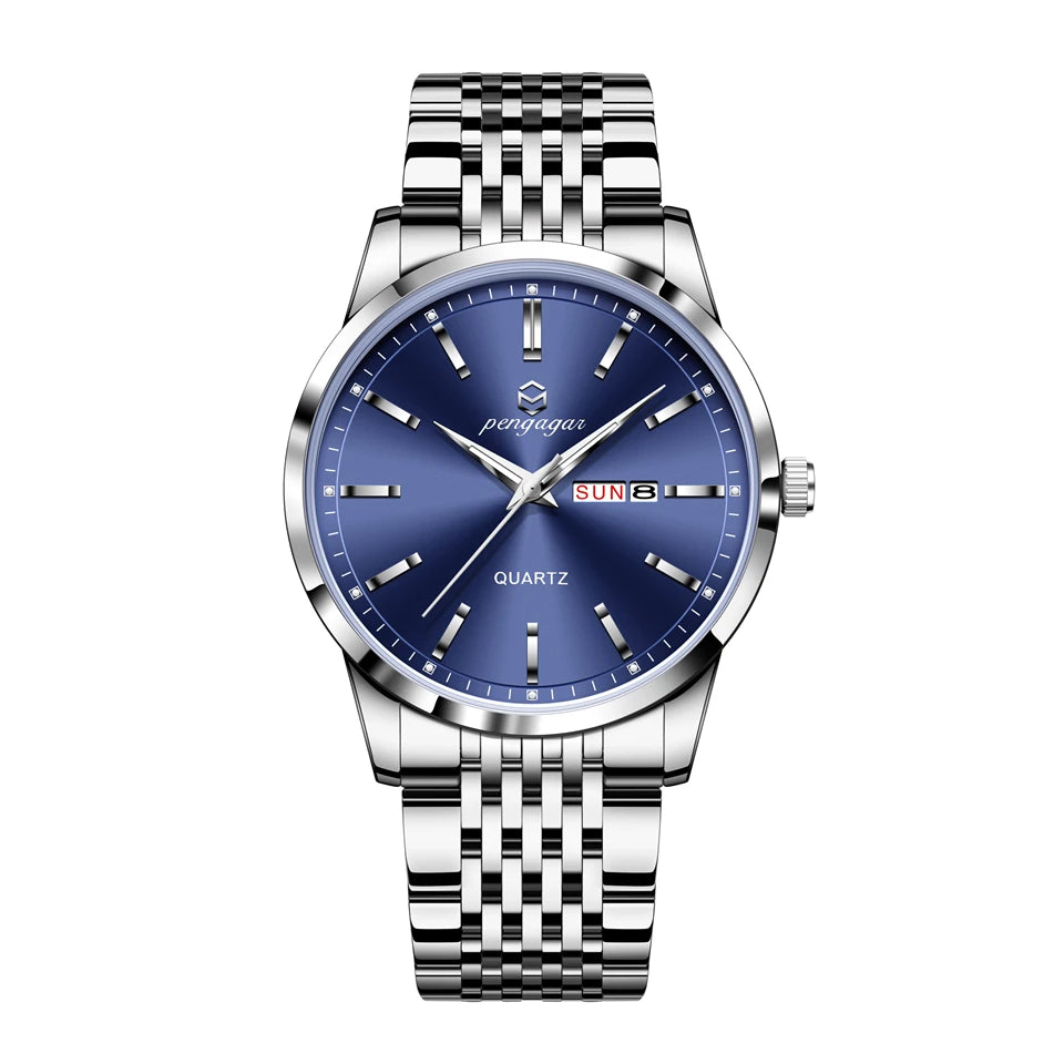 Factory Wholesale Luxury Watch For Man Waterproof Luminous Date Week Stainless Steel Men Watch Casual Quartz Men's Watches Male