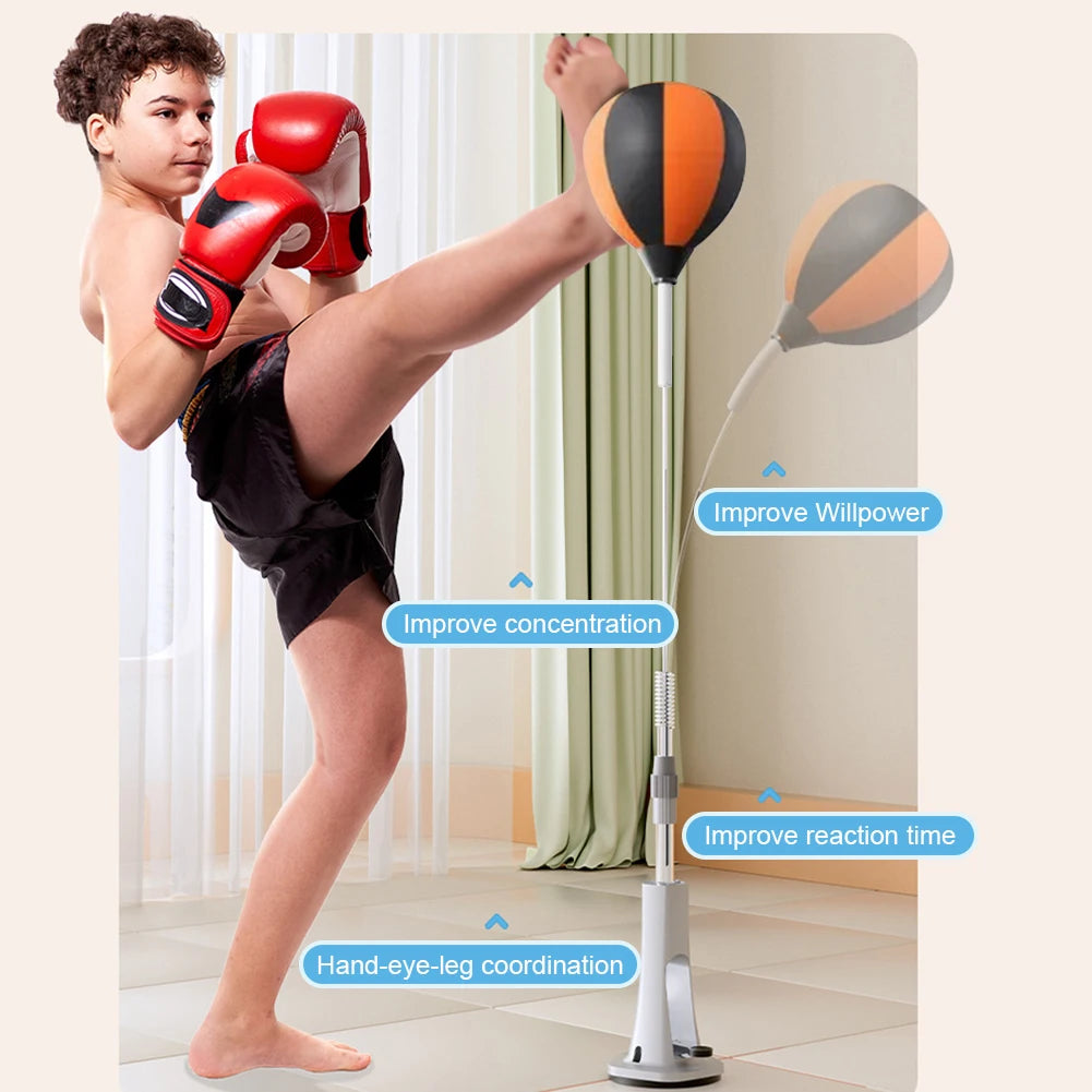 Punching Bag with Stand Speed Bag Height Adjustable Boxing Equipment for Training Boxing Stress Relief & Fitness