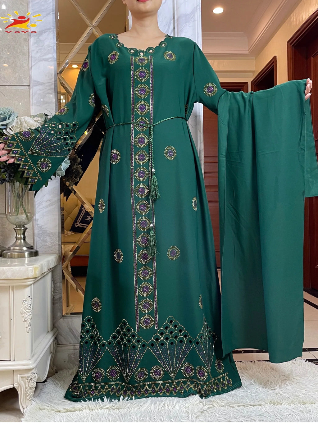 2024 Fashion Women Elegant Autumn Dress Dubai Party Outfits Long Sleeve Dashiki Muslim High-grade Comfort Fabric African Abaya