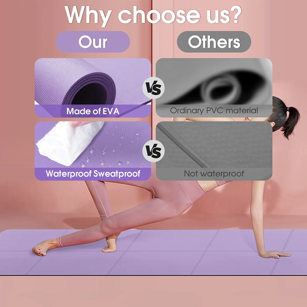 Foldable Yoga Mat Eco Friendly EVA Folding Travel Fitness Exercise Mat 3mm/4mm/6mm Thicknesses for Yoga Pilates & Floor Workouts