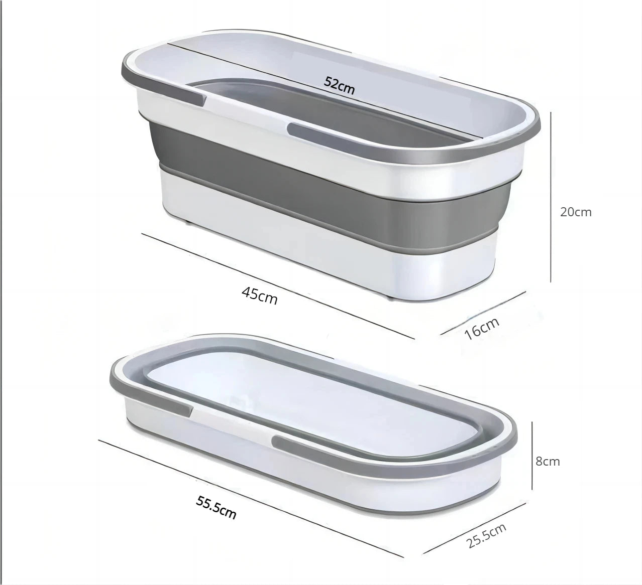 Foldable Multi Functional Bucket - Collapsible Silicone Storage Tub