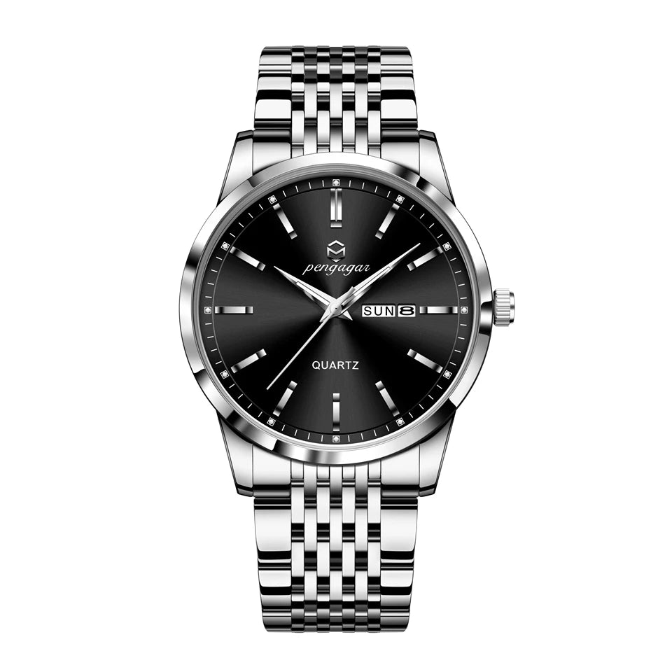 Factory Wholesale Luxury Watch For Man Waterproof Luminous Date Week Stainless Steel Men Watch Casual Quartz Men's Watches Male