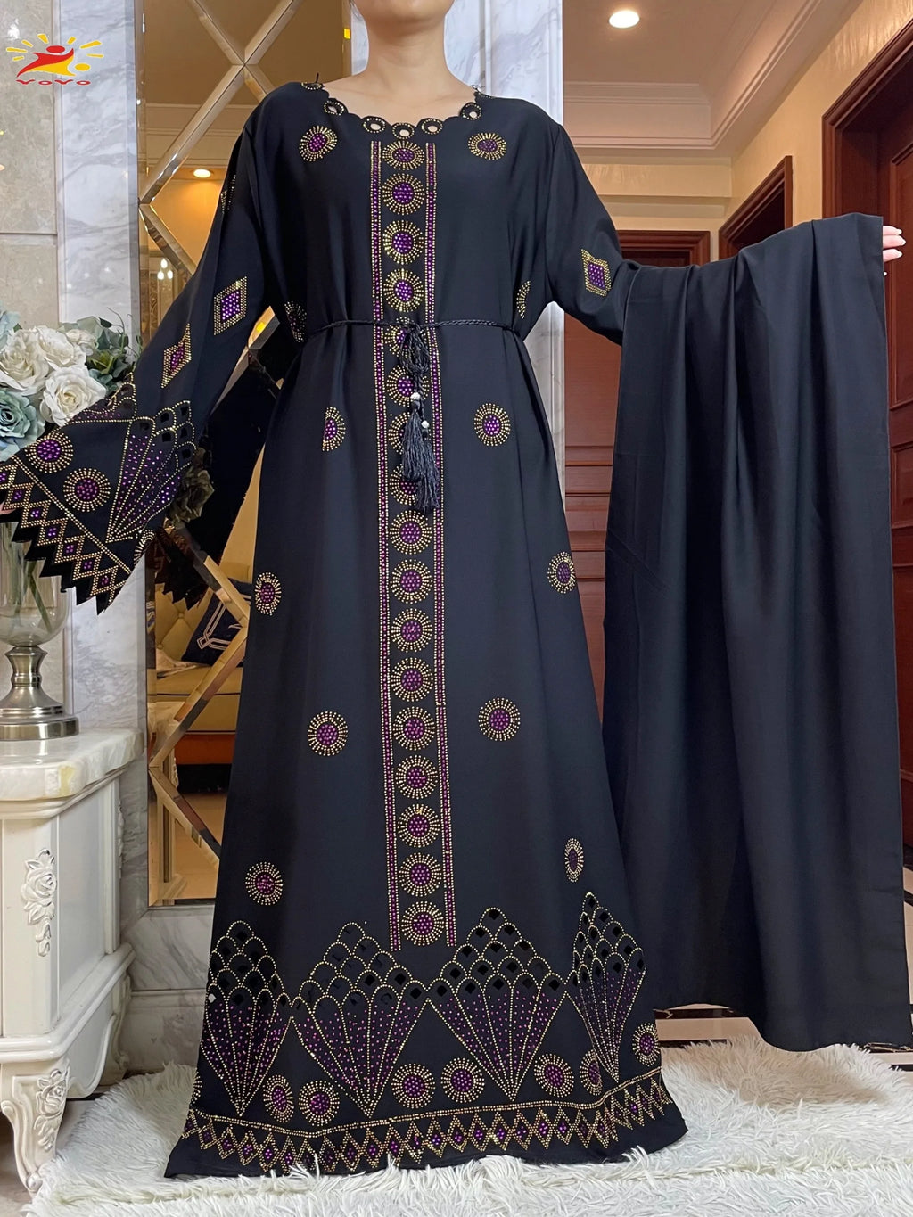2024 Fashion Women Elegant Autumn Dress Dubai Party Outfits Long Sleeve Dashiki Muslim High-grade Comfort Fabric African Abaya