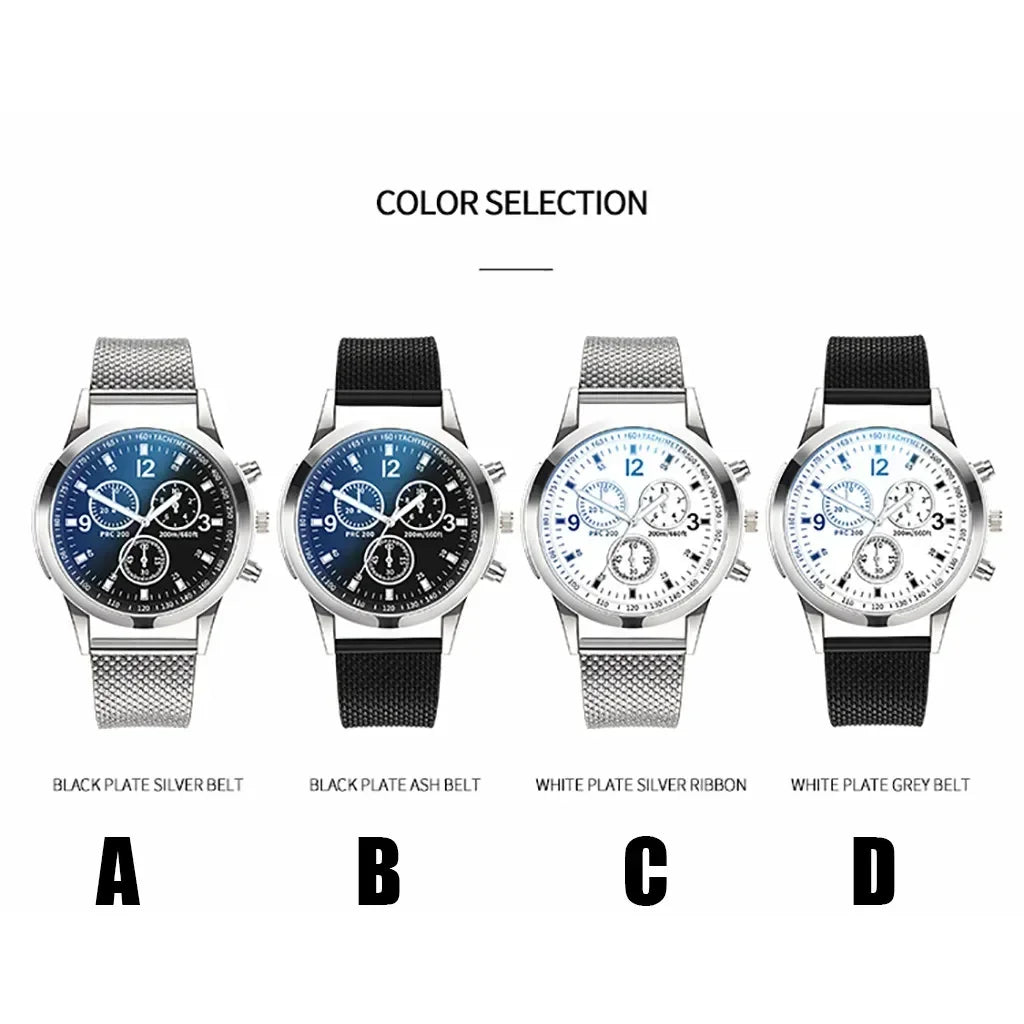 Casual Quartz Wristwatches Luxury Quartz Watch for Men Stainless Steel Dial Bracele Watch Relogio Masculino Часы Мужские