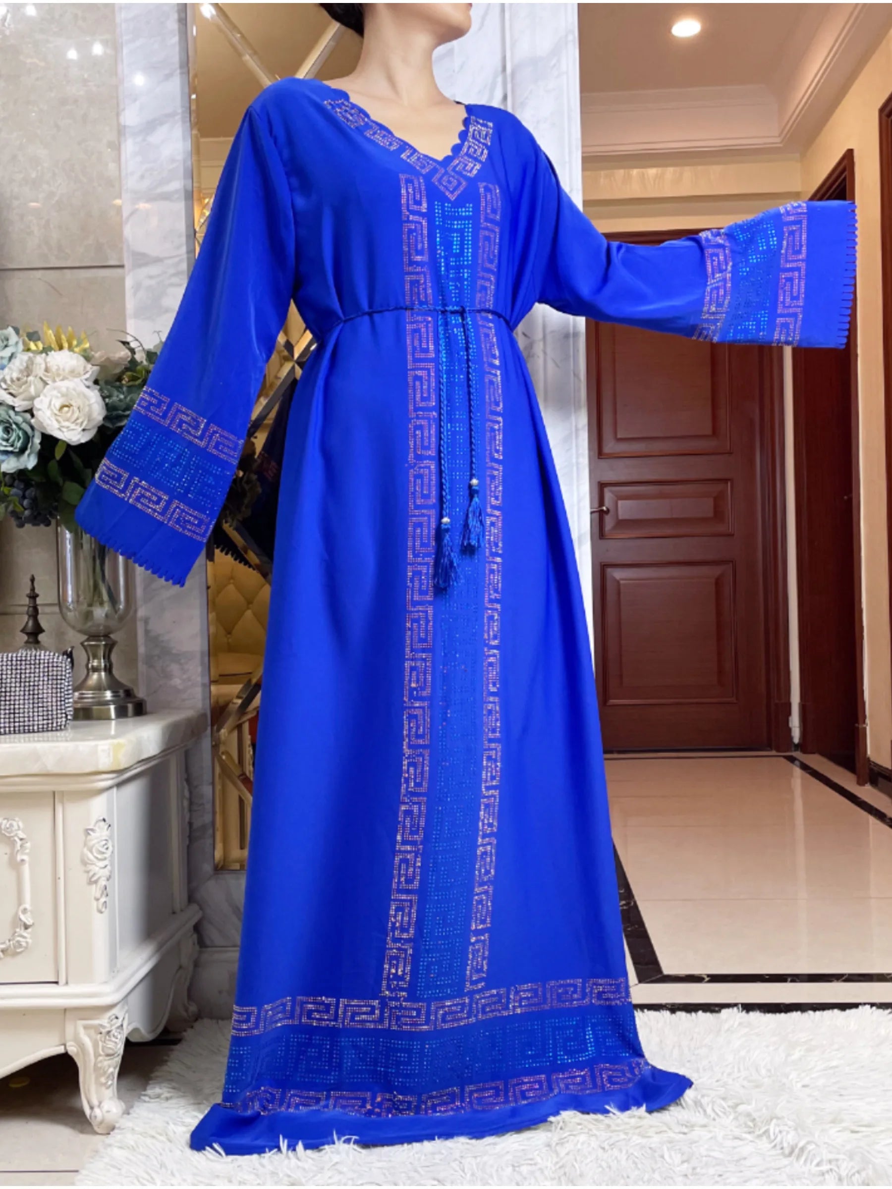 2024 Fashion Women Elegant Autumn Dress Dubai Party Outfits Long Sleeve Dashiki Muslim High-grade Comfort Fabric African Abaya
