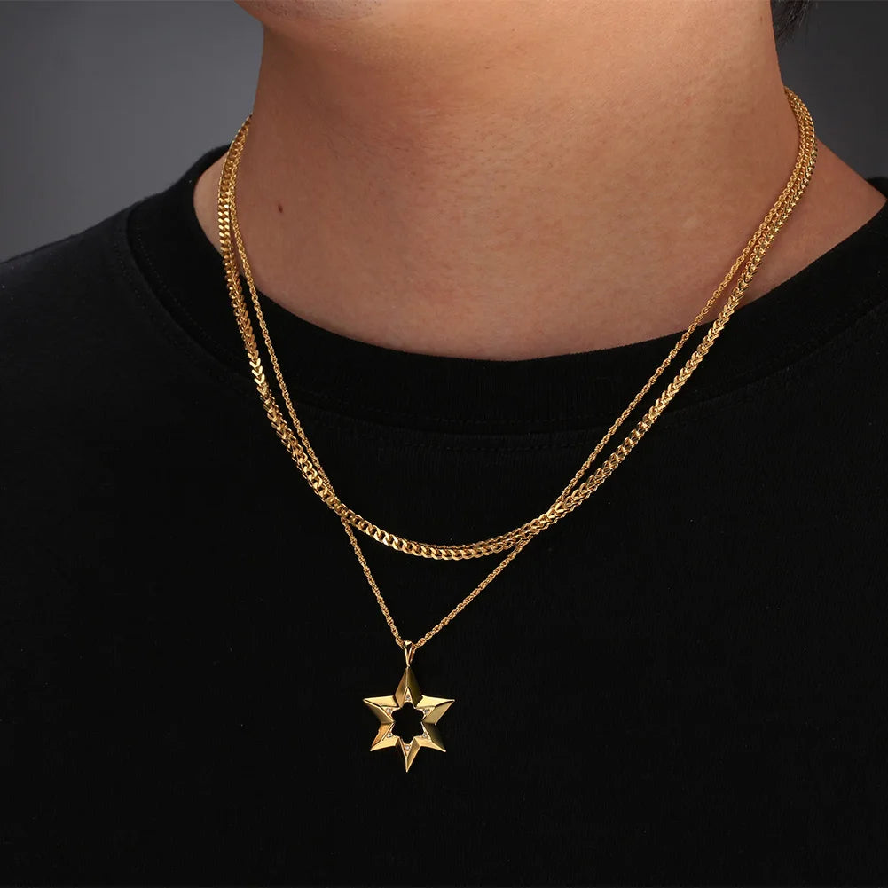 ORSA JEWELS Hip Hop 18K Gold 2.5mm Franco Chain Necklace for Men Fashion 925 Sterling Silver Choker Necklace Party Jewelry NMN13