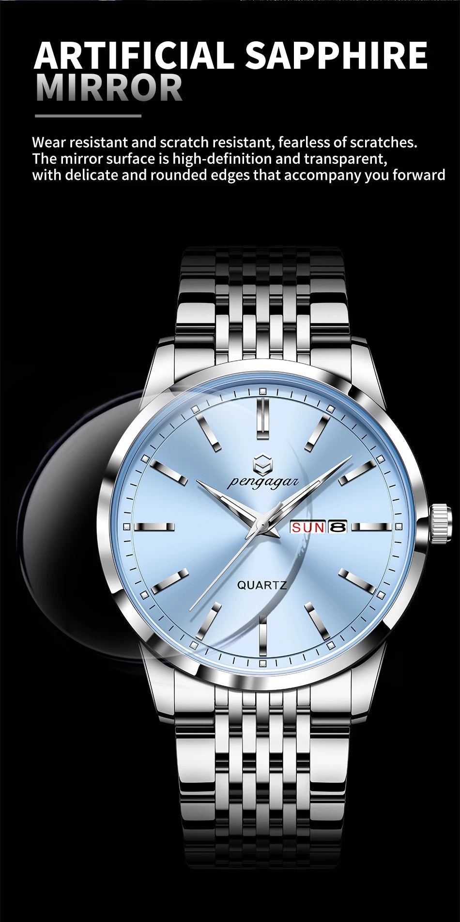 Factory Wholesale Luxury Watch For Man Waterproof Luminous Date Week Stainless Steel Men Watch Casual Quartz Men's Watches Male