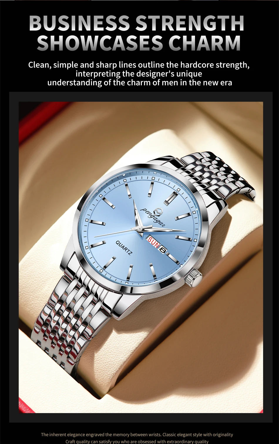 Factory Wholesale Luxury Watch For Man Waterproof Luminous Date Week Stainless Steel Men Watch Casual Quartz Men's Watches Male