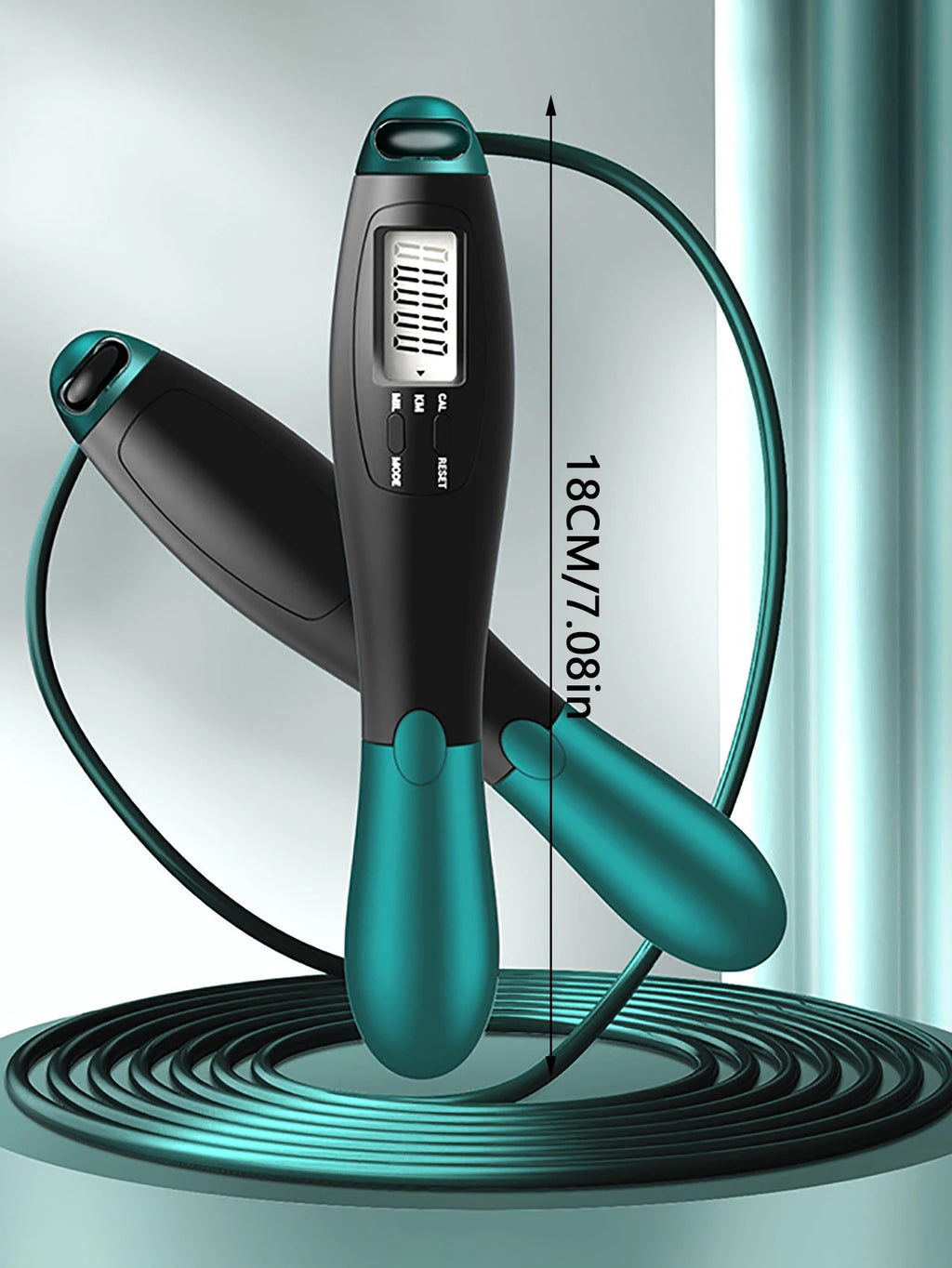 1 set of steel wire rope counting skipping rope cordless weight-bearing skipping rope weight loss fitness equipment sports equip