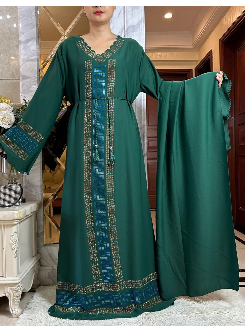 2024 Fashion Women Elegant Autumn Dress Dubai Party Outfits Long Sleeve Dashiki Muslim High-grade Comfort Fabric African Abaya