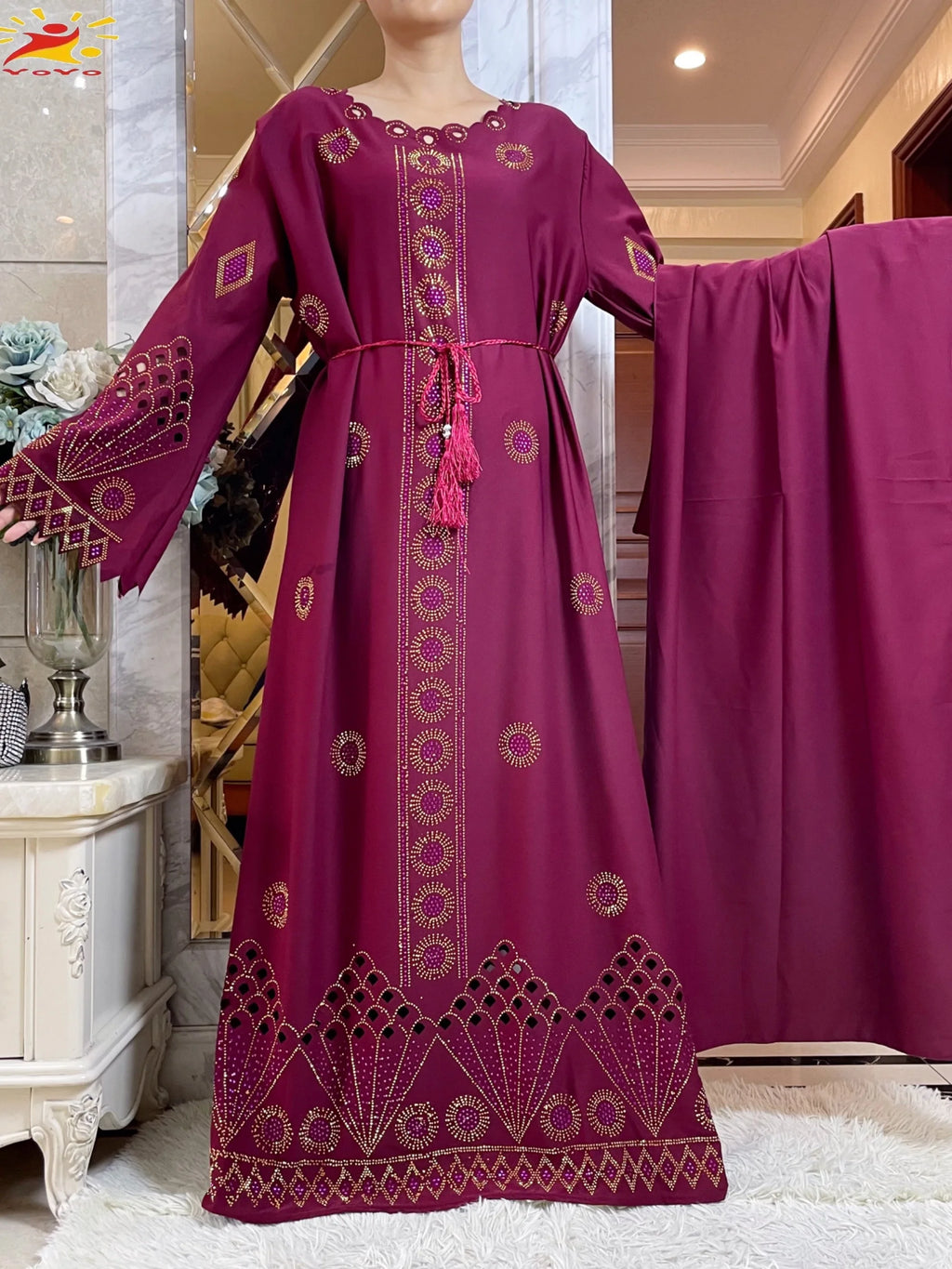 2024 Fashion Women Elegant Autumn Dress Dubai Party Outfits Long Sleeve Dashiki Muslim High-grade Comfort Fabric African Abaya