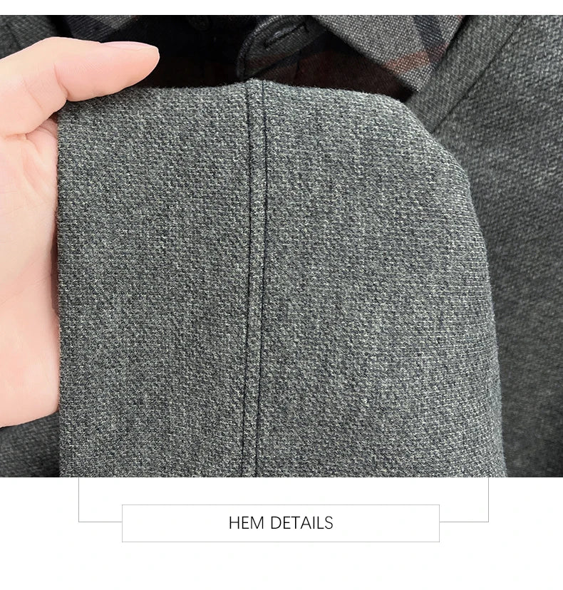 BROWON 2025 Elegant Winter T-shirt Men Thick Fleece Long Sleeve Turn Down Collar Fake Layered T-shirt Man Oversized Dad Clothes