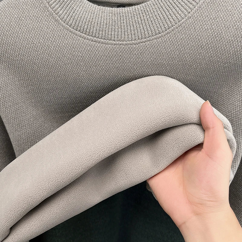 High-end designer new sweater men round neck fashion brand classic Paul embroidery luxury winter plush thick warm knit pullover