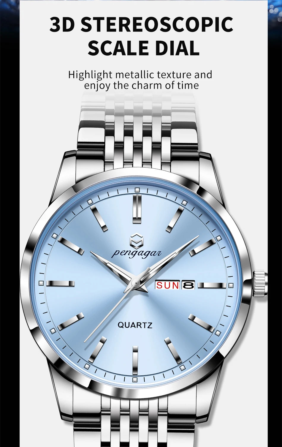 Factory Wholesale Luxury Watch For Man Waterproof Luminous Date Week Stainless Steel Men Watch Casual Quartz Men's Watches Male