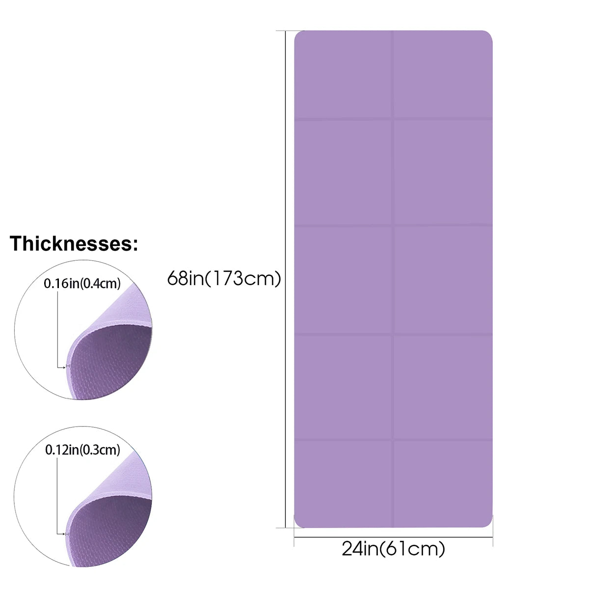 Foldable Yoga Mat Eco Friendly EVA Folding Travel Fitness Exercise Mat 3mm/4mm/6mm Thicknesses for Yoga Pilates & Floor Workouts