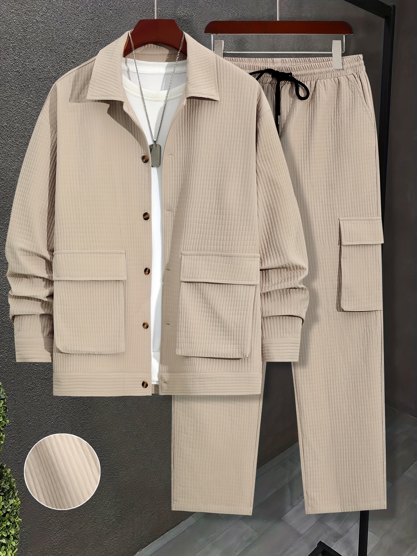 Men's Shirt and Casual Pants Set