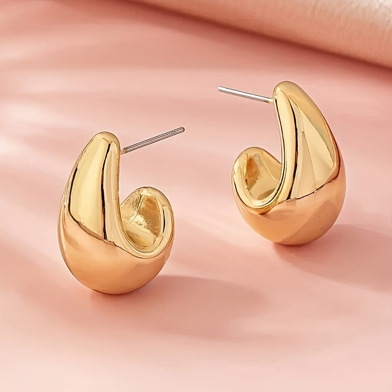 Vintage Elegant C-Shaped Earrings