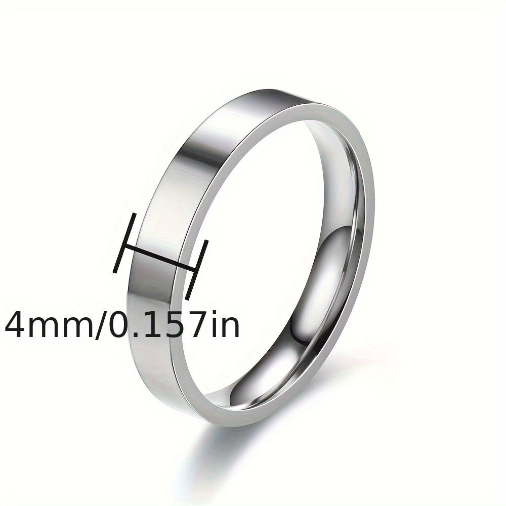 Men'S Minimalist Stainless Steel Ring