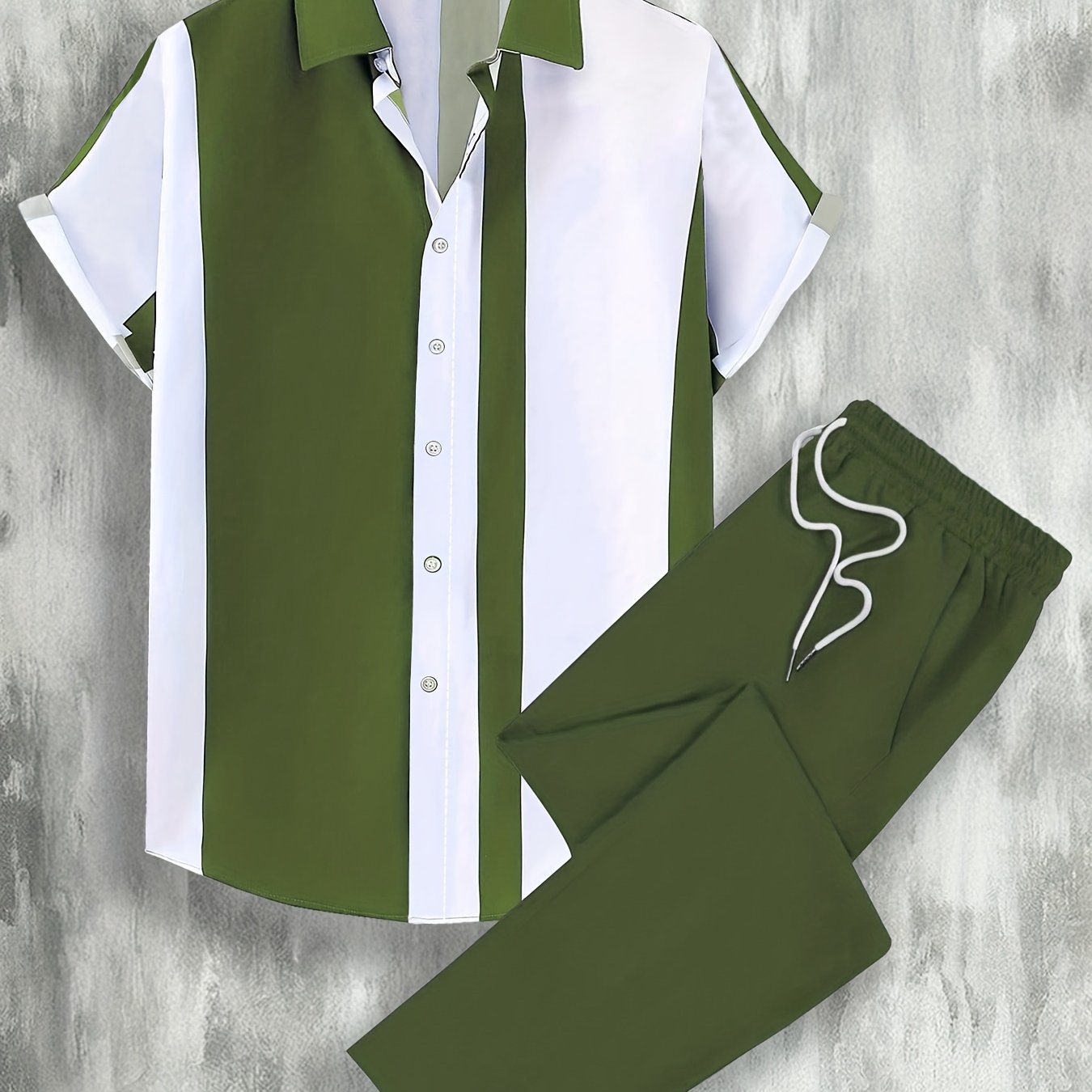 Men'S Casual Summer Striped Set