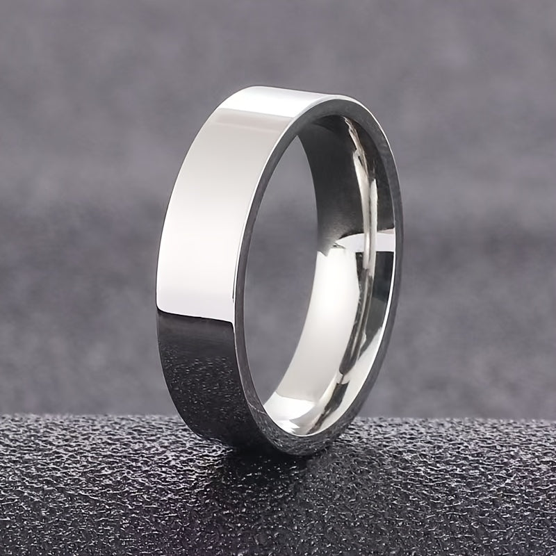 Men'S Minimalist Stainless Steel Ring