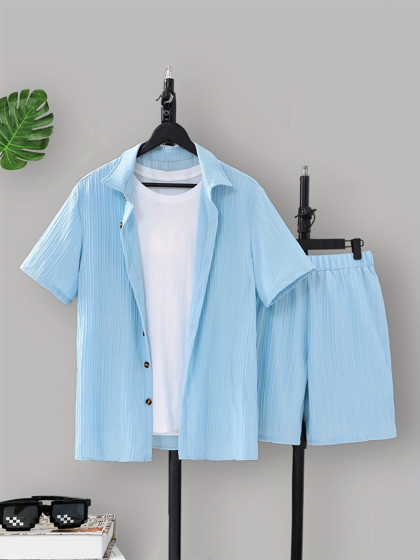 Men's Light Blue Summer Set
