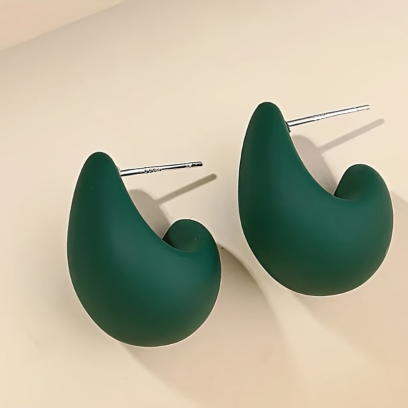 Vintage Elegant C-Shaped Earrings