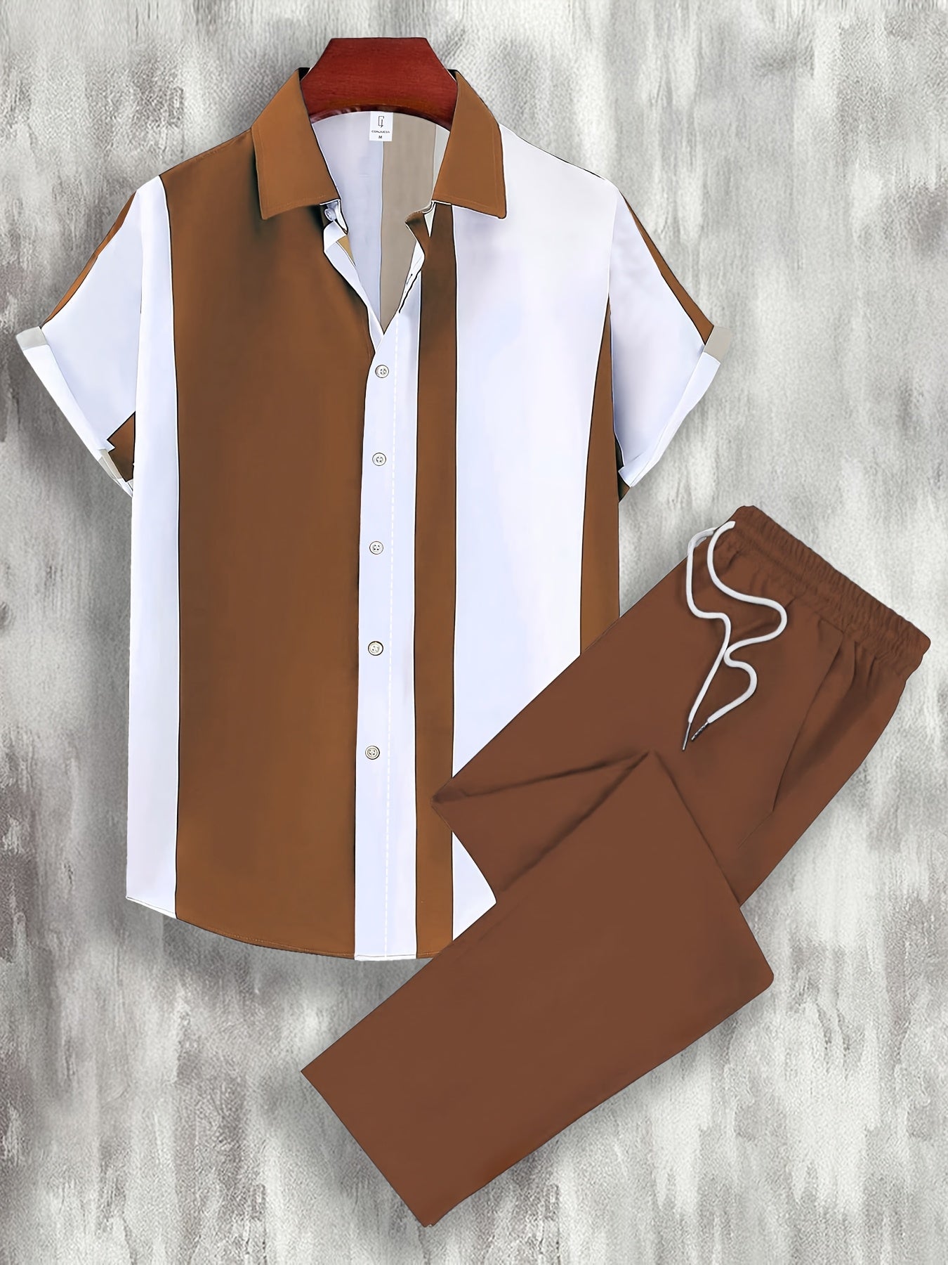Men'S Casual Summer Striped Set