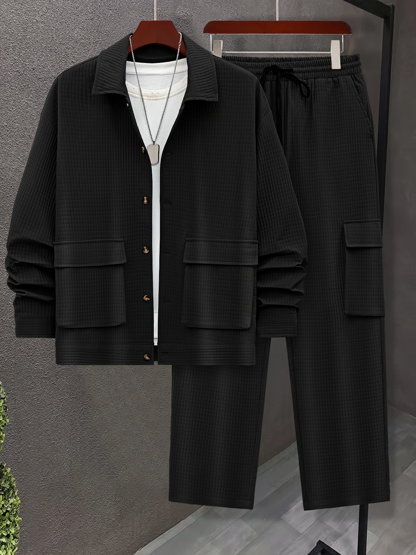 Men's Shirt and Casual Pants Set